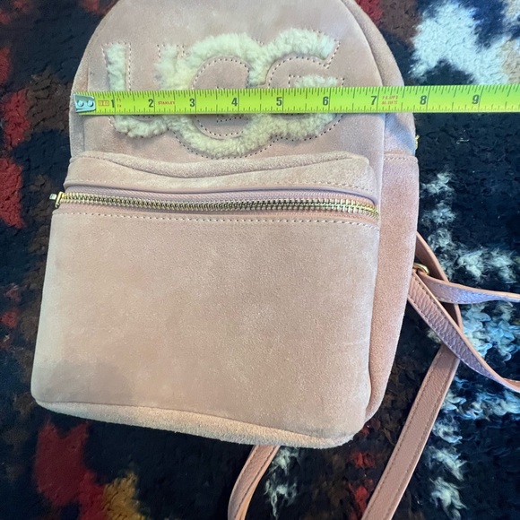 UGG suede backpack with sheepskin logo - Picture 8 of 17